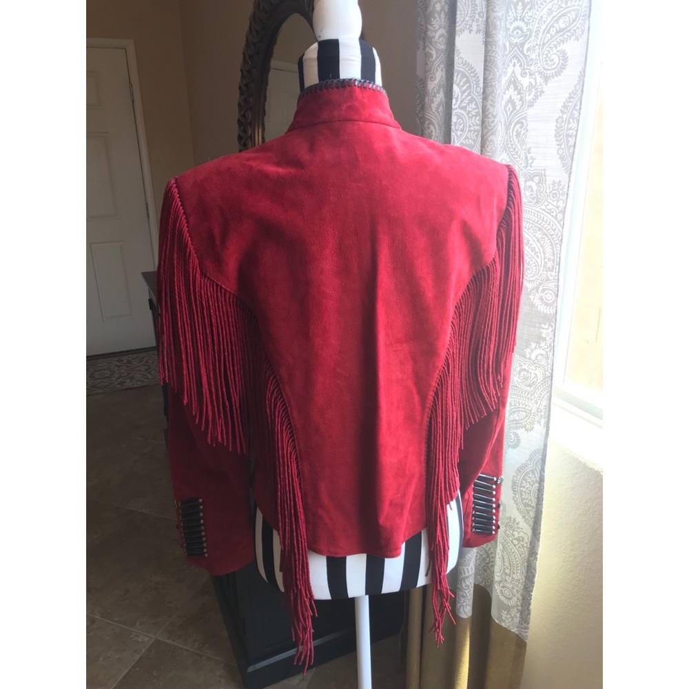 ABSOLUTELY GORGEOUS RED SUEDE CRIPPLE CREEK JACKET - Picture 7 of 8